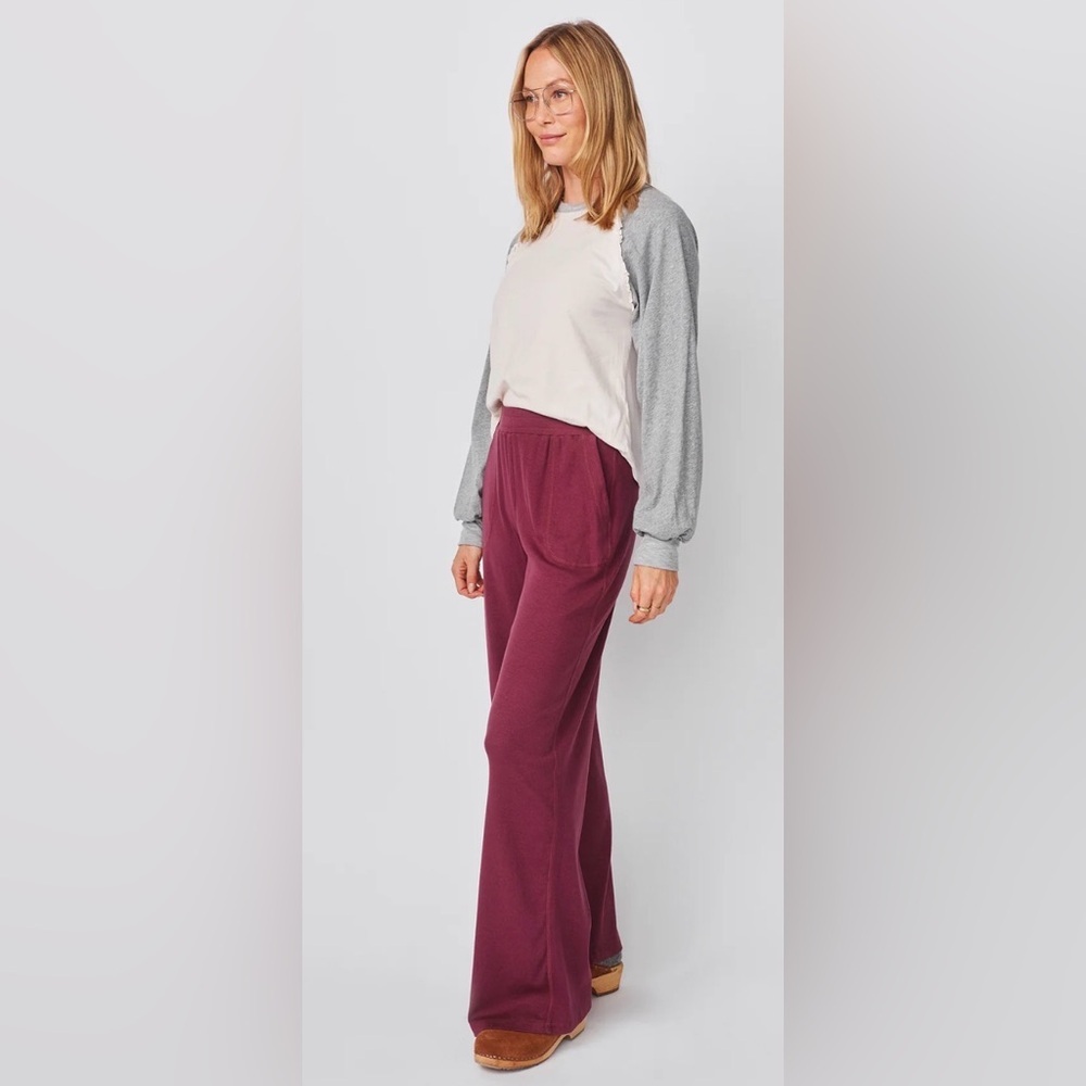 LOUNGE FLARE Pant NWOT mulled wine